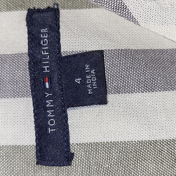 Tommy Hilfiger Grey and White striped spring time romper. Like New!! - Picture 5 of 7